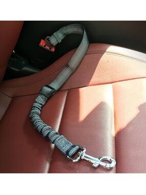 2 Pcs Pelsbarn Dog Car Seatbelt Leash Bungee Reflective Black Adjustable